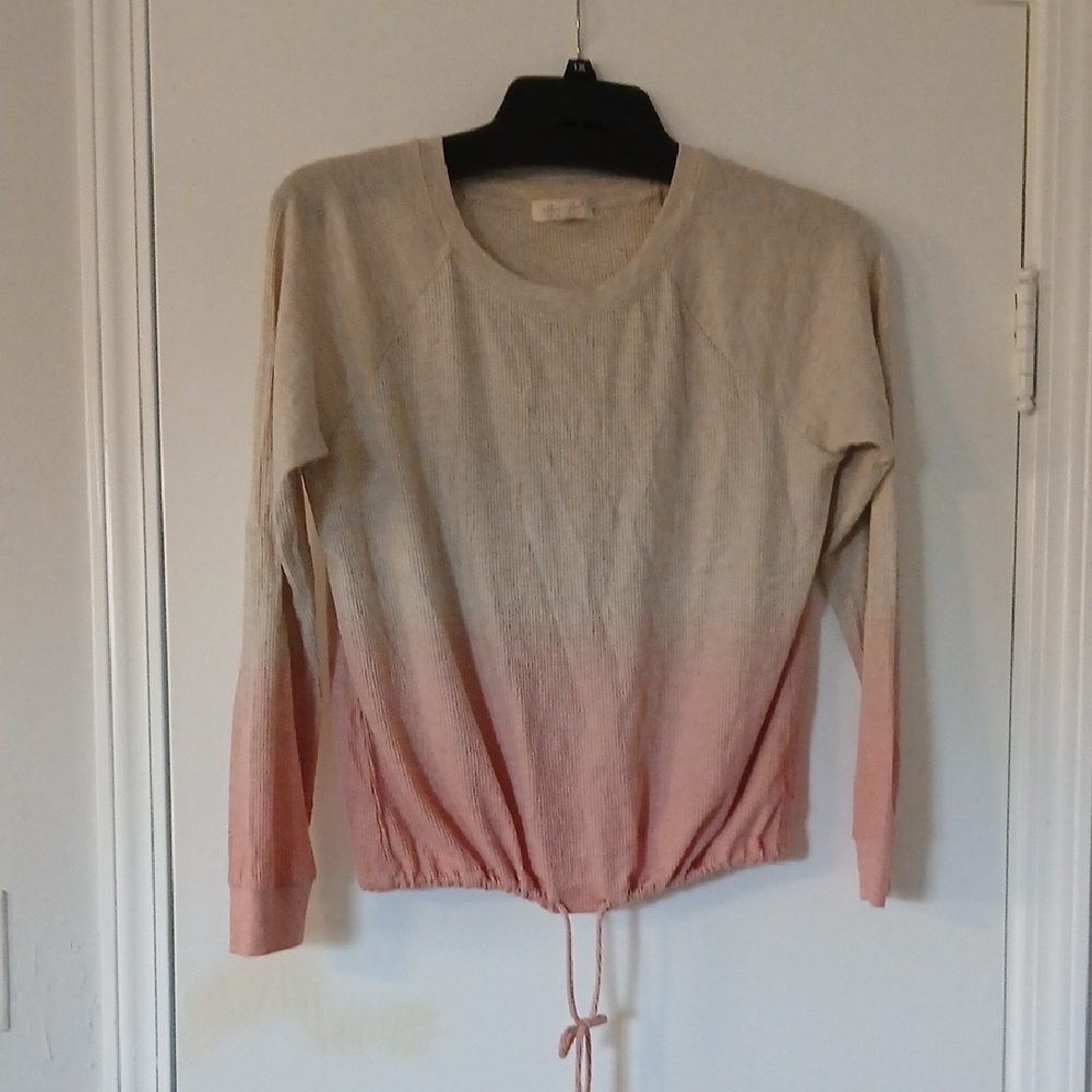 Ultra Flirt Beige and Pink Ombre Top